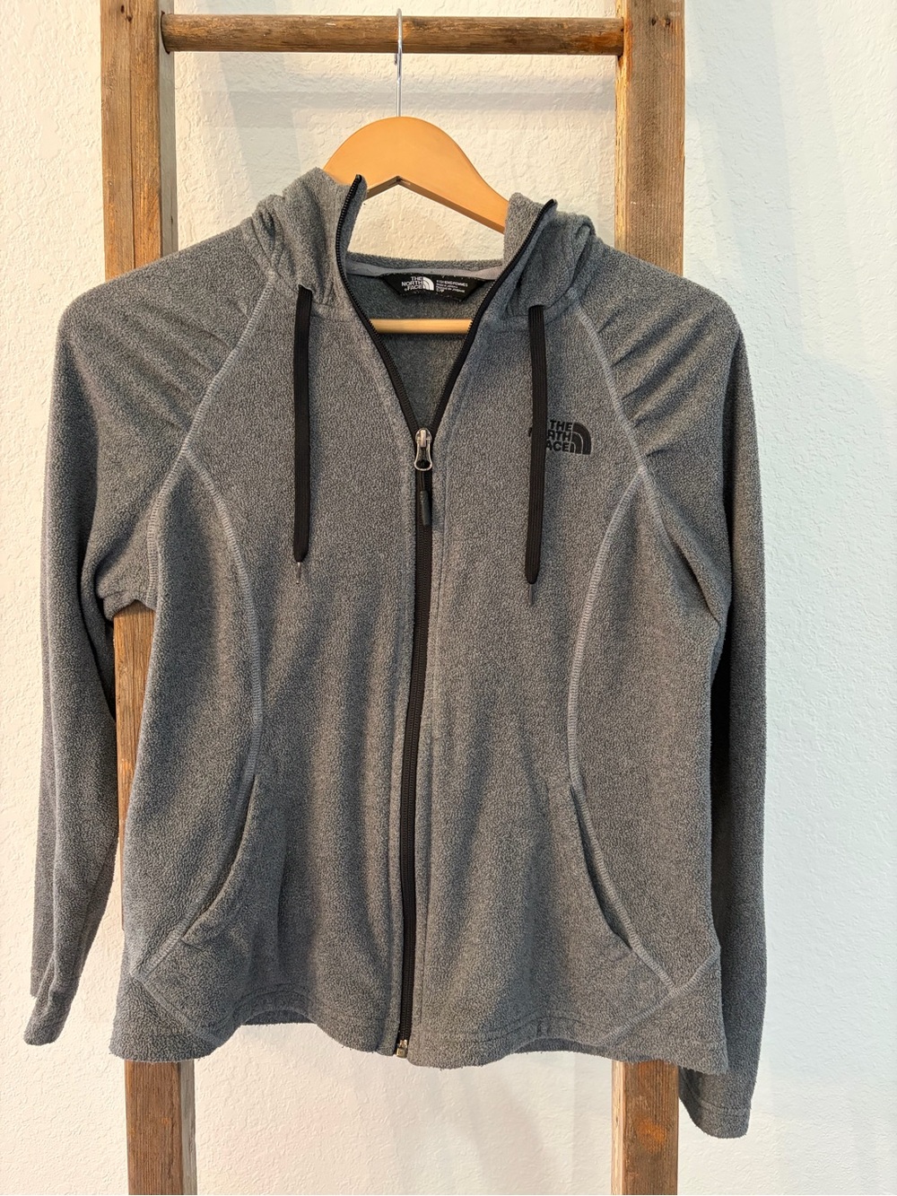 The North Face Gray Hooded Women's Fleece Jacket